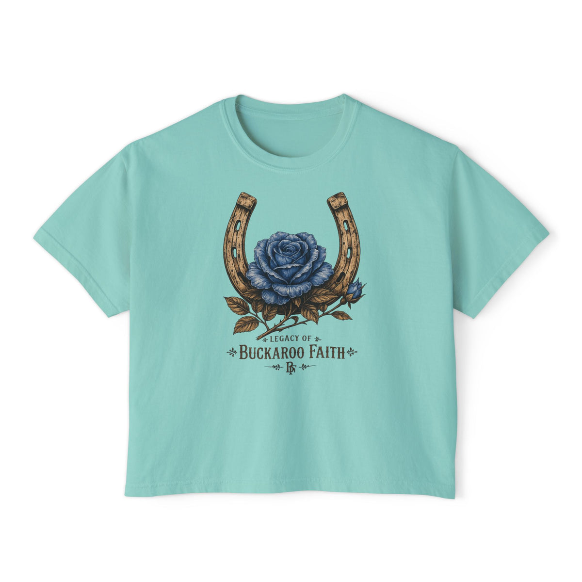 Buckaroo Faith Horseshoe Women's Boxy Tee