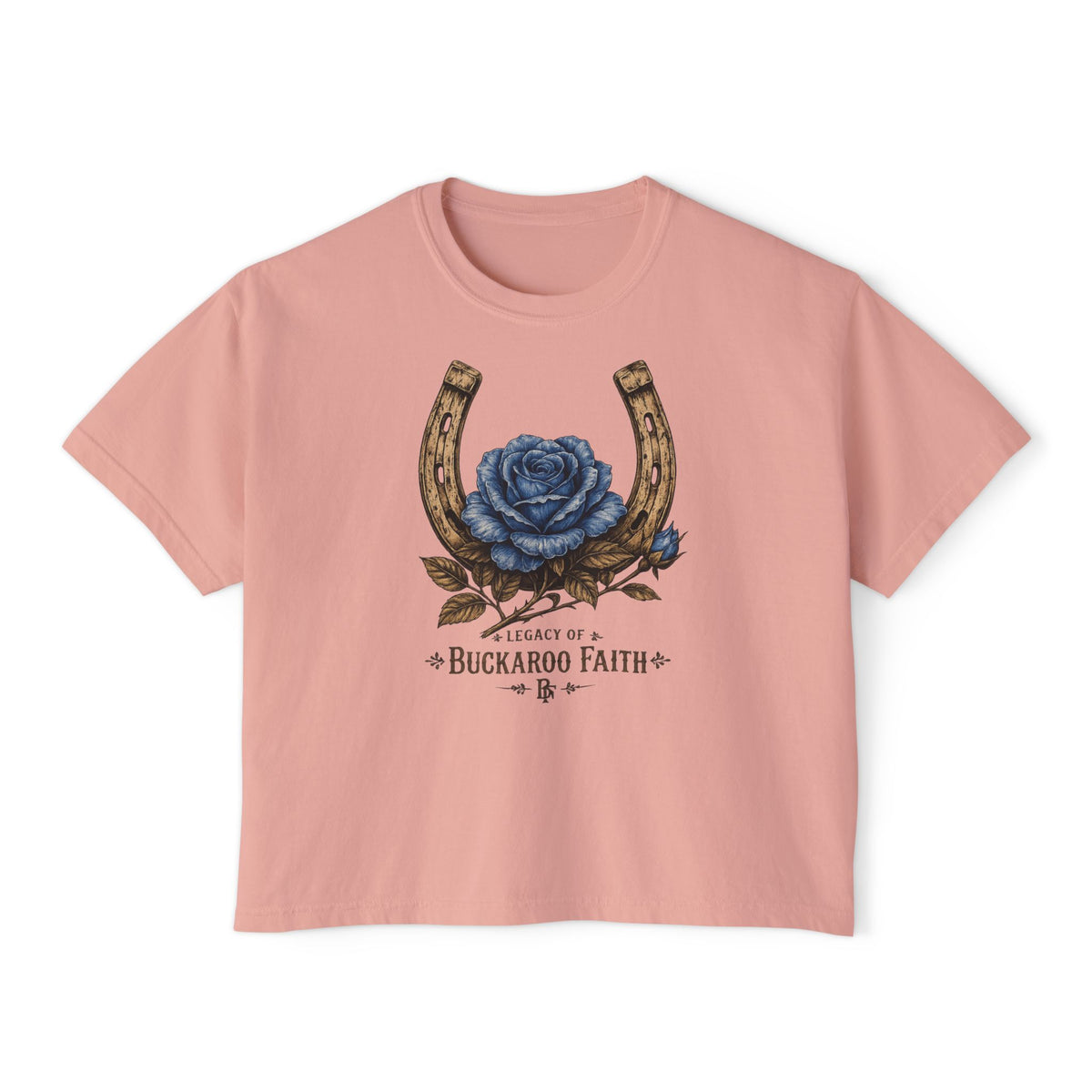 Buckaroo Faith Horseshoe Women's Boxy Tee