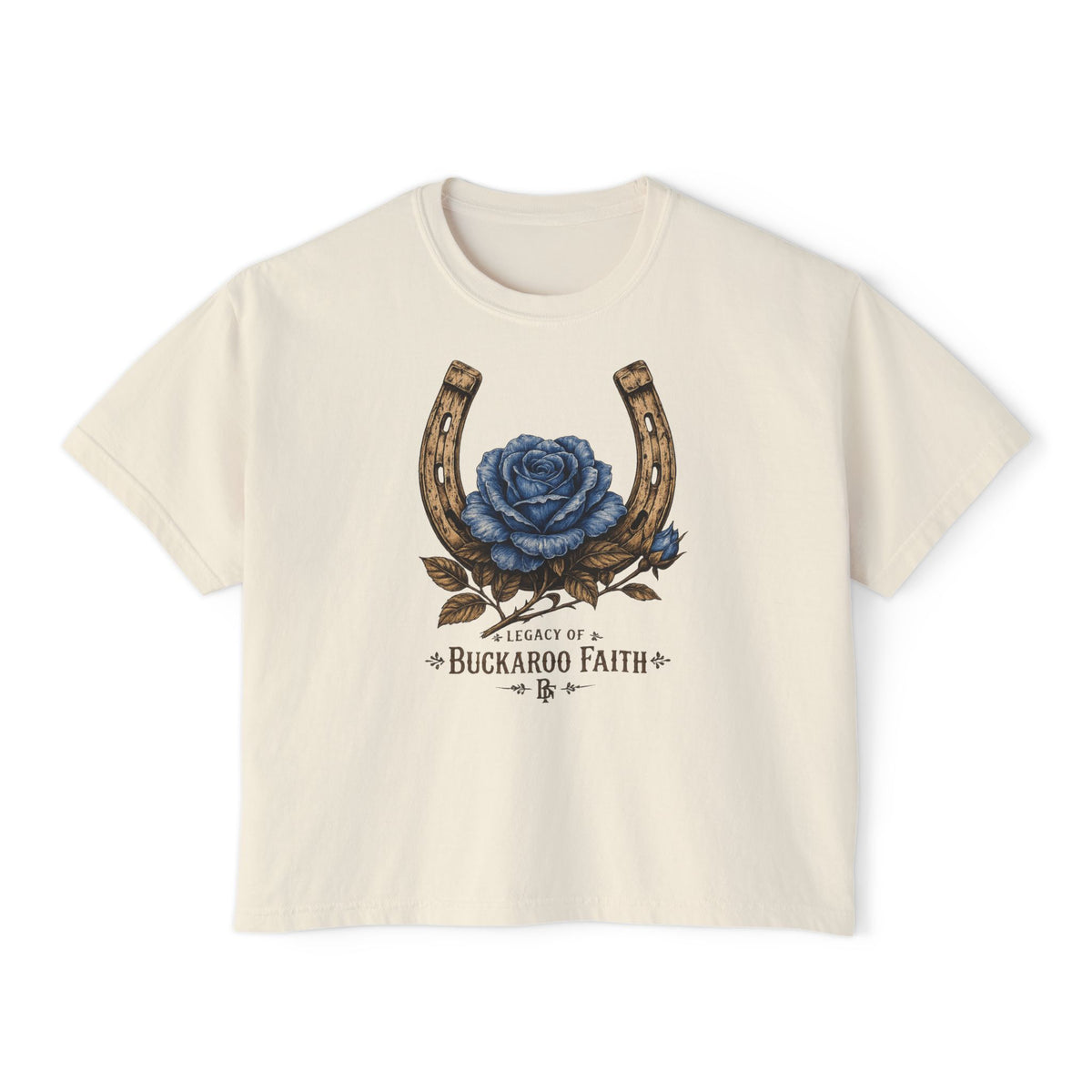 Buckaroo Faith Horseshoe Women's Boxy Tee