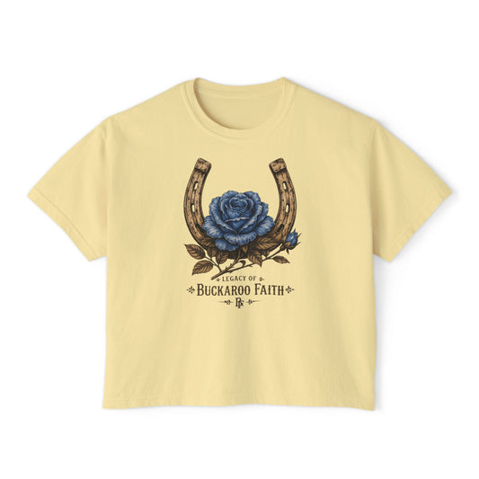 Buckaroo Faith Horseshoe Women's Boxy Tee
