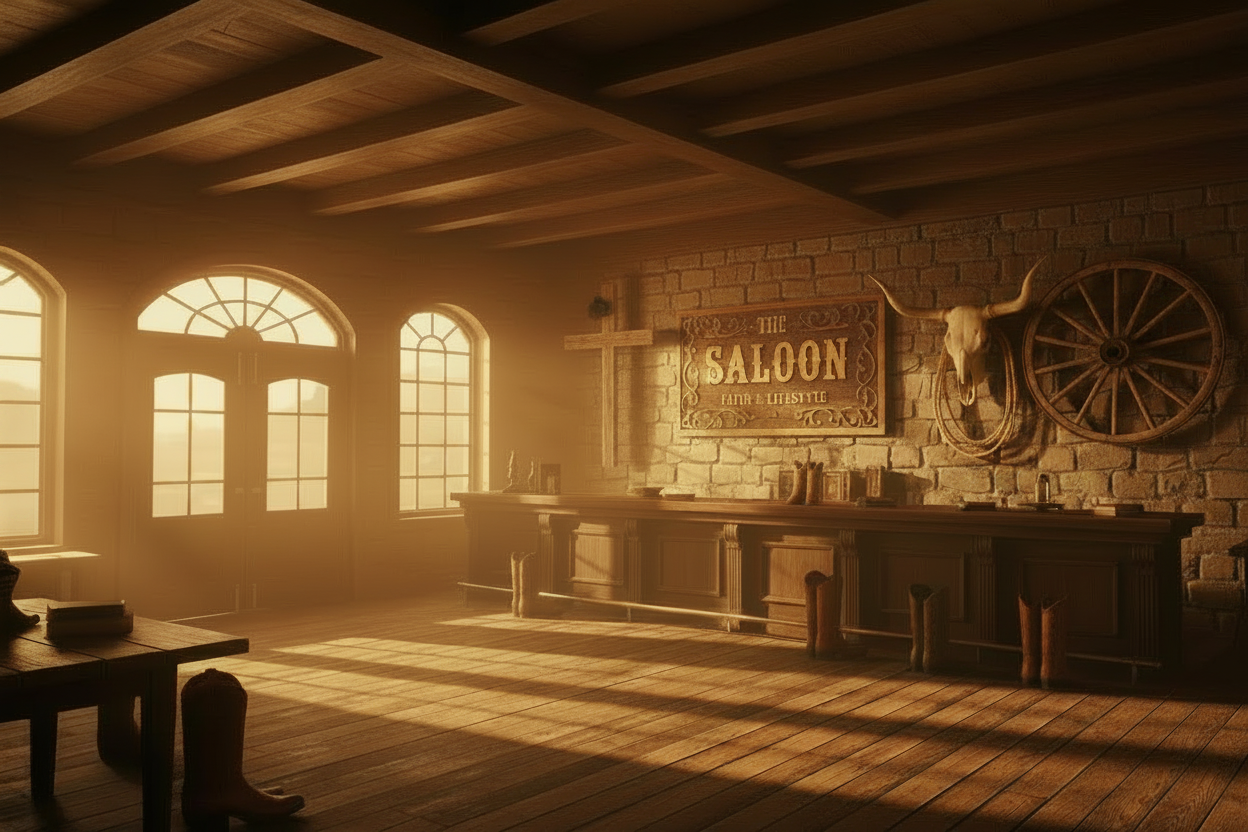 The Saloon Banner - Wall Decor Added